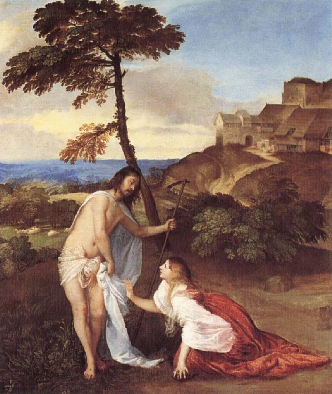 TIZIANO Vecellio Christ and Maria Magdalena oil painting image